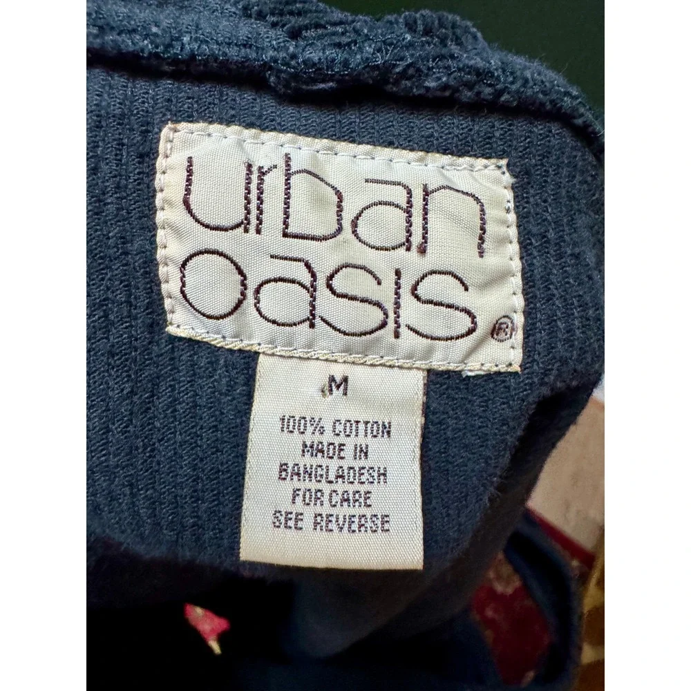 Vintage Urban Oasis Black Corduroy Dress Women's Size M - Picture 7 of 7